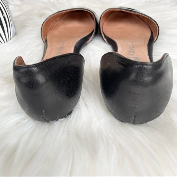 Jeffrey Campbell In Love D'Orsay Flats Black Leather Size 5 - Picture 5 of 8